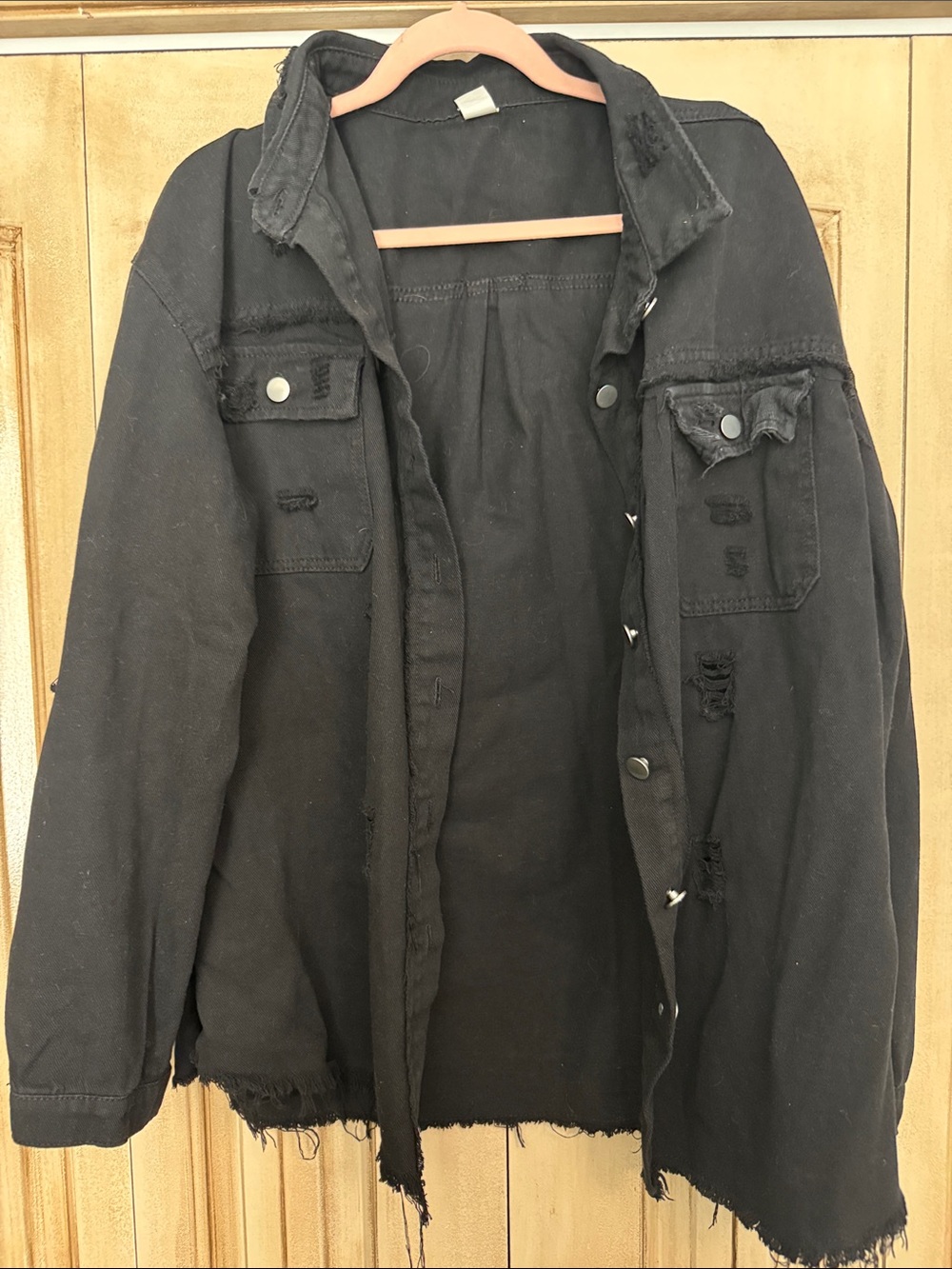 Black Distressed Women’s Jacket - Unbranded